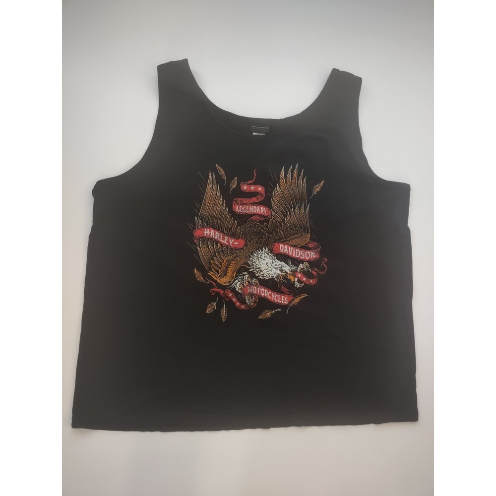 Harley Davidson Black Tank Top Shirt Men's 3XL Orlando Florida Biker Motorcycle